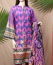 Hot Pink/Cornflower Blue Khaddar Suit (2 Pcs)- Pakistani Winter Clothing