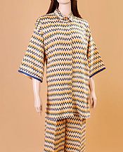 Ivory/Golden Yellow Khaddar Kurti- Pakistani Winter Dress