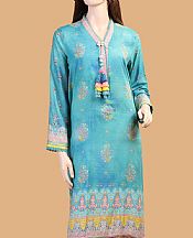 Light Turquoise Marina Kurti- Pakistani Winter Dress