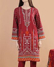 Red Khaddar Suit- Pakistani Winter Dress