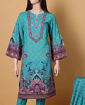 Turquoise Khaddar Suit- Pakistani Winter Dress