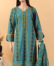 Teal Blue Khaddar Suit- Pakistani Winter Dress