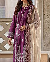 Saya Plum Cambric Suit- Pakistani Designer Lawn Suits