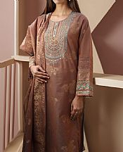 Saya Brown Jacquard Suit- Pakistani Designer Lawn Suits