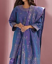 Saya Teal Blue Jacquard Suit- Pakistani Designer Lawn Suits