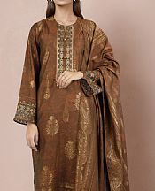 Saya Brown Jacquard Suit- Pakistani Lawn Dress
