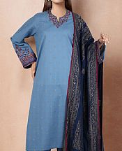 Saya Blue Jacquard Suit- Pakistani Designer Lawn Suits