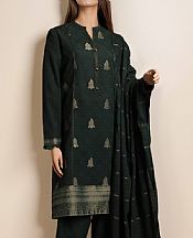 Dark Green Jacquard Suit (2 pcs)