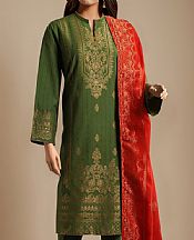 Green Jacquard Suit (2 pcs)
