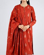 Dark Pastel Red Jacquard Suit