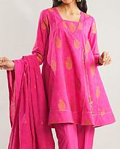 Hot Pink Jacquard Suit