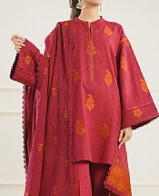 Faded Red Jacquard Suit