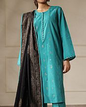 Teal Jacquard Suit