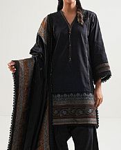 Saya Black Jacquard Suit- Pakistani Designer Lawn Suits