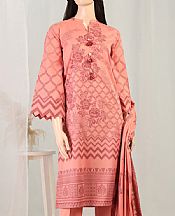 Saya Coral Jacquard Suit- Pakistani Designer Lawn Suits