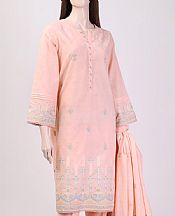 Saya Peach Jacquard Suit- Pakistani Designer Lawn Suits