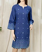 Saya Navy Blue Jacquard Kurti- Pakistani Lawn Dress
