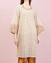 Ivory Lawn Suit (2 Pcs)- Pakistani Lawn Dress