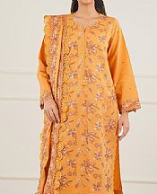 Saya Pastel Orange Linen Suit- Pakistani Winter Clothing