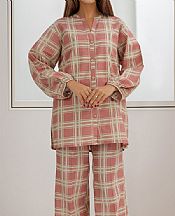 Saya Ivory/Pink Khaddar Suit (2 Pcs)- Pakistani Winter Dress