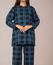 Saya Black/Navy Khaddar Suit (2 Pcs)- Pakistani Winter Clothing