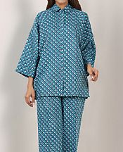 Saya Turquoise Khaddar Suit (2 Pcs)- Pakistani Winter Clothing