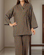 Saya Olive/Brown Khaddar Suit (2 Pcs)- Pakistani Winter Dress