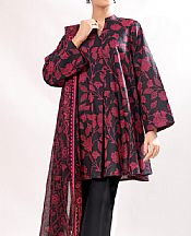 Black/Pink Lawn Suit