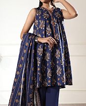 Navy Blue Lawn Suit