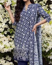 Navy Blue Lawn Suit (2 Pcs)