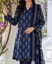 Dark Blue Lawn Suit
