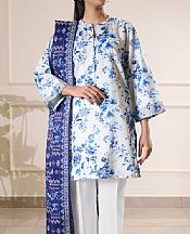White/Blue Lawn Suit