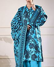 Turquoise/Black Lawn Suit