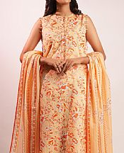 Peach Lawn Suit