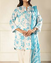 White/Blue Lawn Suit