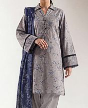 Grey Lawn Suit (2 pcs)
