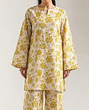 Off White/Mustard Lawn Suit (2 pcs)