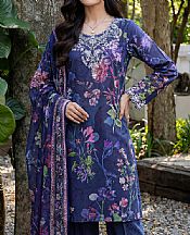 Deep Blue Lawn Suit
