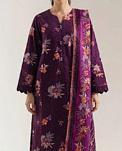 Saya Plum Lawn Suit- Pakistani Designer Lawn Suits