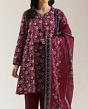 Wine Red Lawn Suit