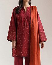 Vivid Burgundy Jacquard Suit