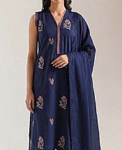 Navy Blue Jacquard Suit