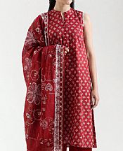 Saya Red Lawn Suit- Pakistani Designer Lawn Suits
