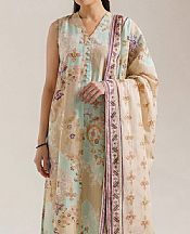 Saya Beige Lawn Suit- Pakistani Lawn Dress