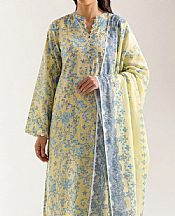 Saya Pastel Yellow Lawn Suit- Pakistani Designer Lawn Suits