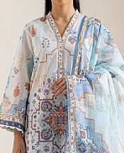 Pastel Blue Lawn Suit
