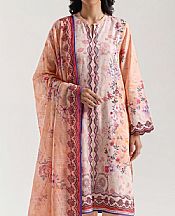 Peach Lawn Suit