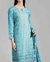Saya Light Turquoise Lawn Suit- Pakistani Designer Lawn Suits