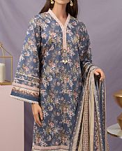Saya Light Slate Grey Lawn Kurti- Pakistani Designer Lawn Suits