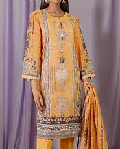 Saya Pale Orange Lawn Suit (2 pcs)- Pakistani Designer Lawn Suits